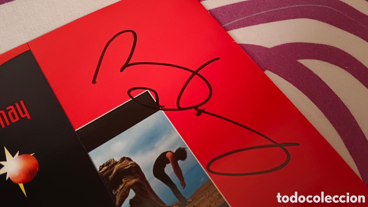 Discos de vinilo: Brian May &ndash; Why Dont We Try Again 7&rdquo; FIRMADO - Foto 3