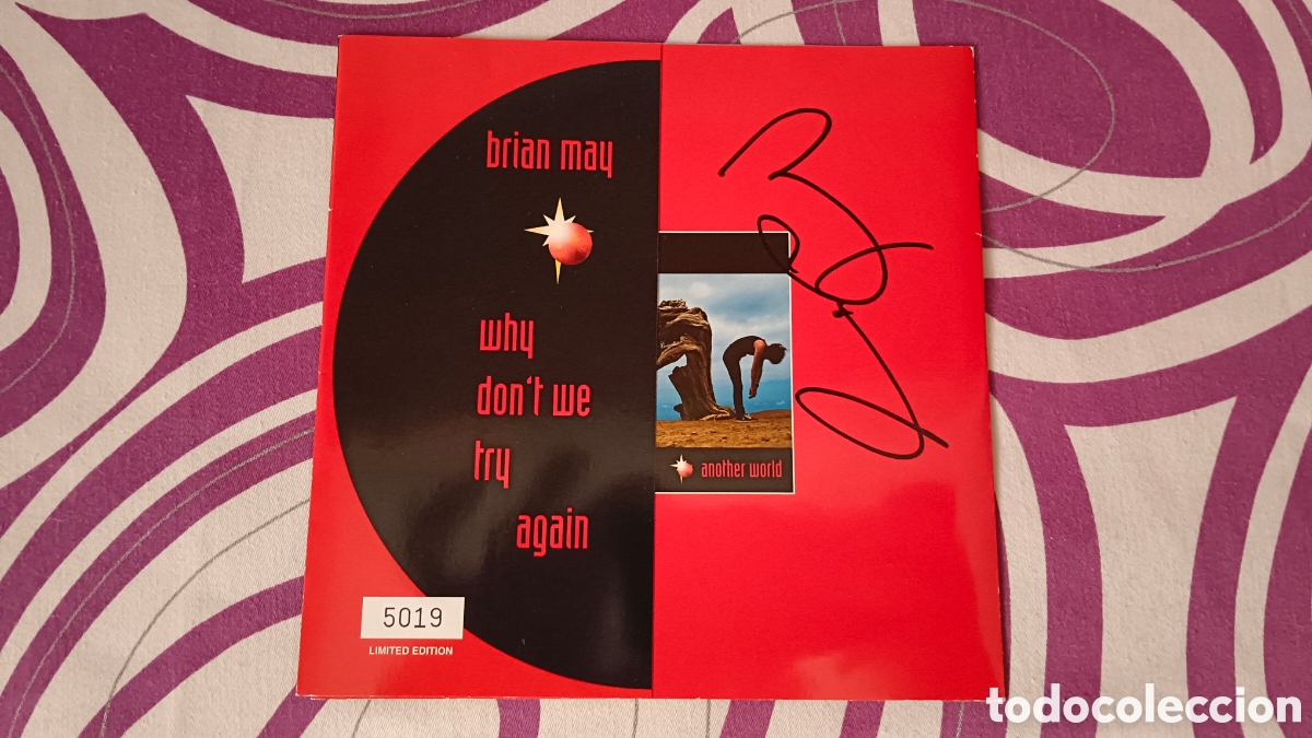 Discos de vinilo: Brian May &ndash; Why Don't We Try Again 7&rdquo; FIRMADO