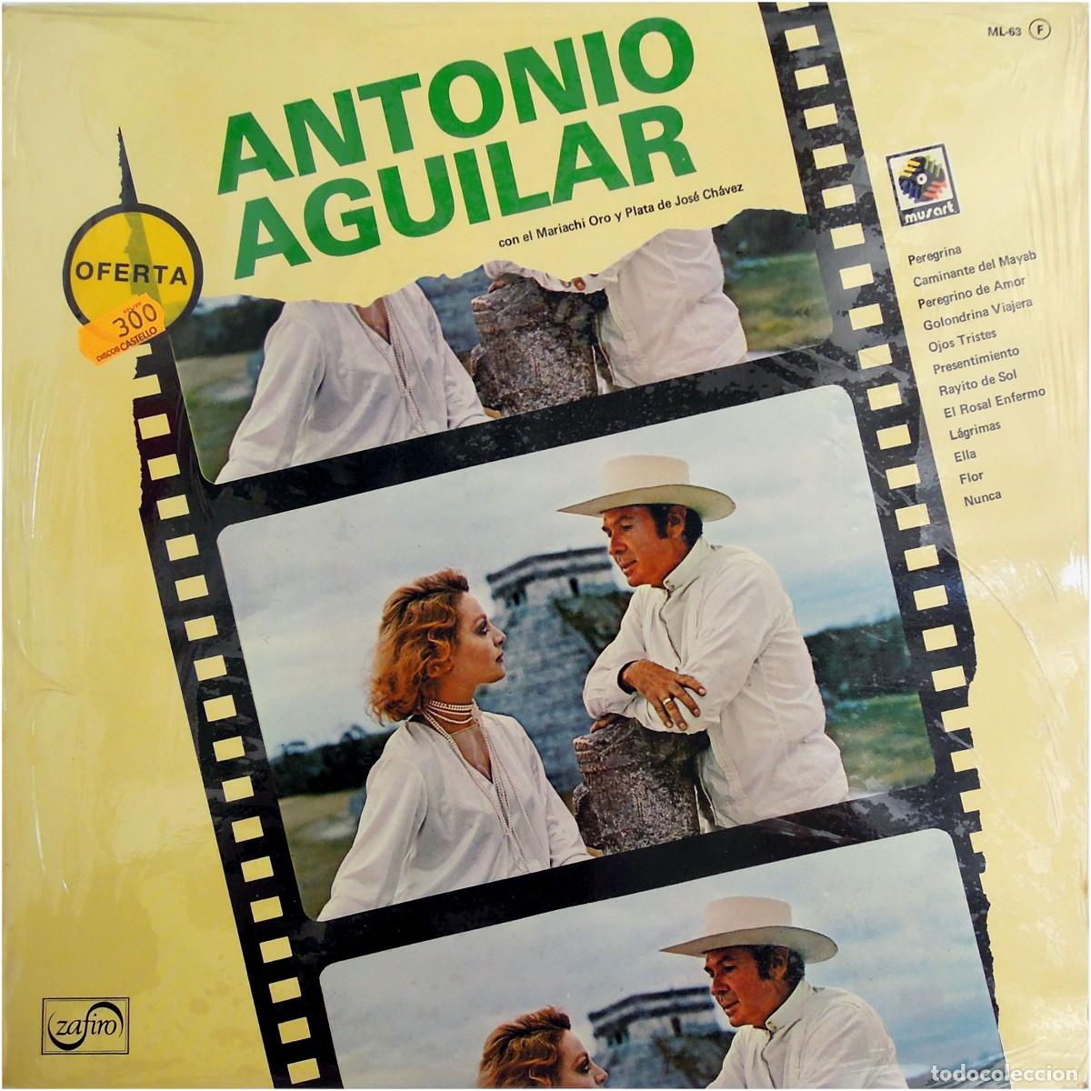 Discos de vinilo: Antonio Aguilar, Mariachi Oro y Plata de Jos&eacute; Ch&aacute;vez - Peregrina (BSO) - LP Spain 1975 - Zafiro - EX