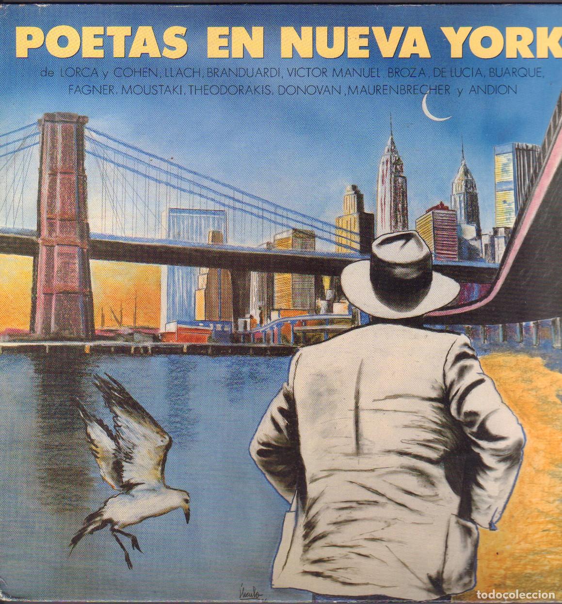 Discos de vinilo: POETAS EN NUEVA YORK - LORCA, COHEN, LLACH, VICTOR MANUEL.../ LP CBS 1986 RF-26283