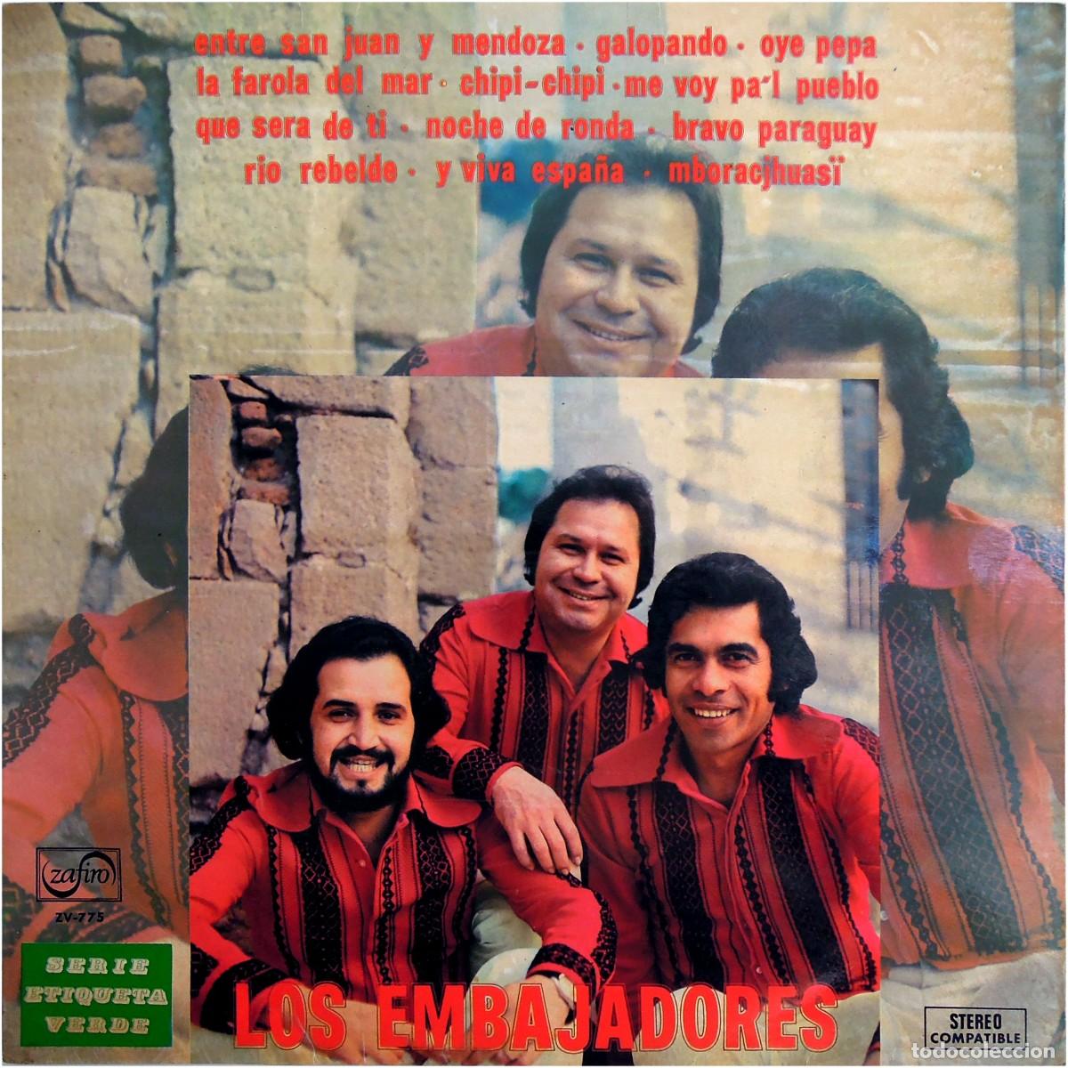 Discos de vinilo: Los Embajadores (Paraguayos) - LP Spain 1974 - Zafiro Et. Verde ZV-592 - EX/VG+