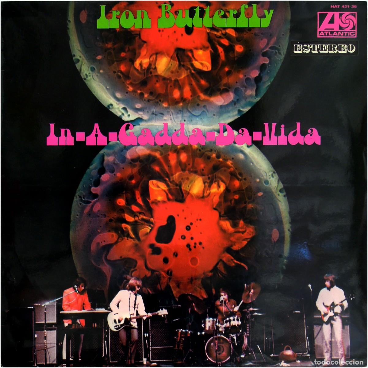 Discos de vinilo: Iron Butterfly - In-A-Gadda-Da-Vida - LP Spain 1969 Estereo - Atlantic HATS 421-35 - VG+/EX