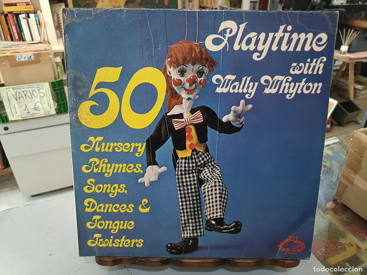 Discos de vinilo: Playtime With Wally Whyton - 50 Nursery Rhymes, Songs, Dances & Tongue Twisters - LP. Hallmark 1973