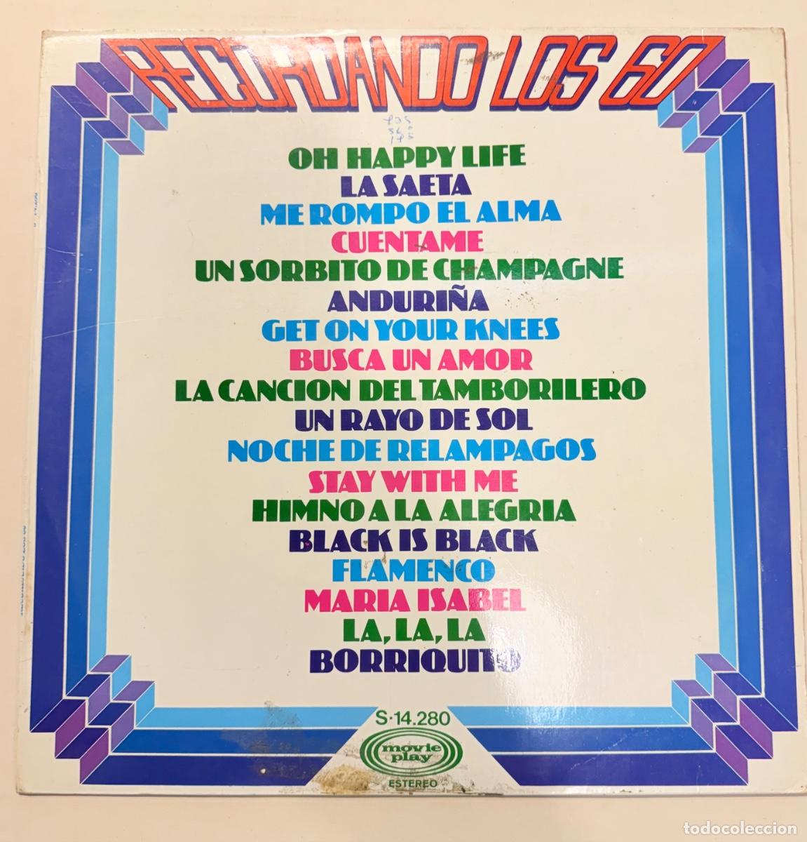 Discos de vinilo: Recordando los 60 - varios artistas a&ntilde;o 1976