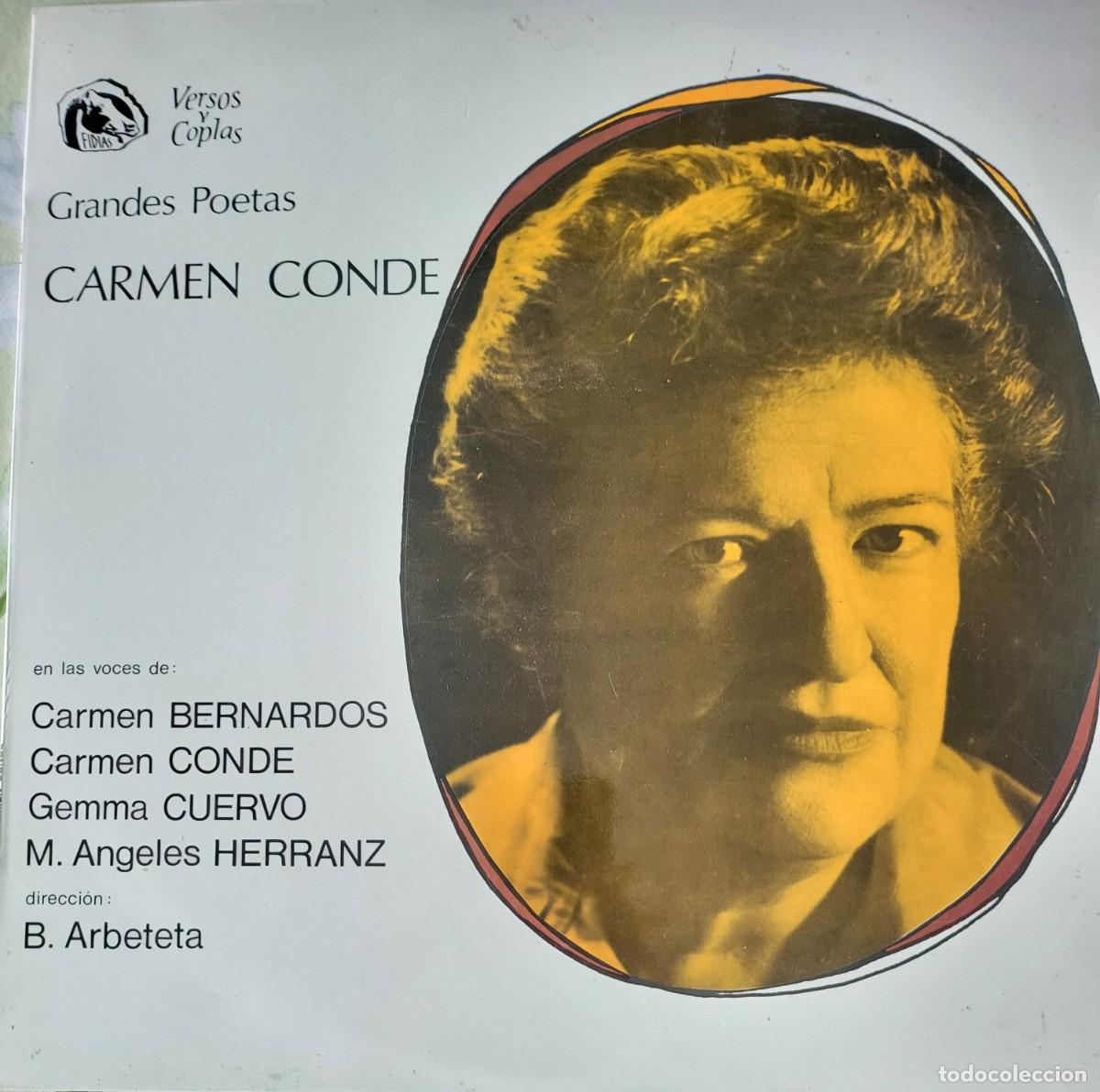 Discos de vinilo: Poemas de Carmen Conde Lp sello Fidias editado en Espa&ntilde;a a&ntilde;o 1981...