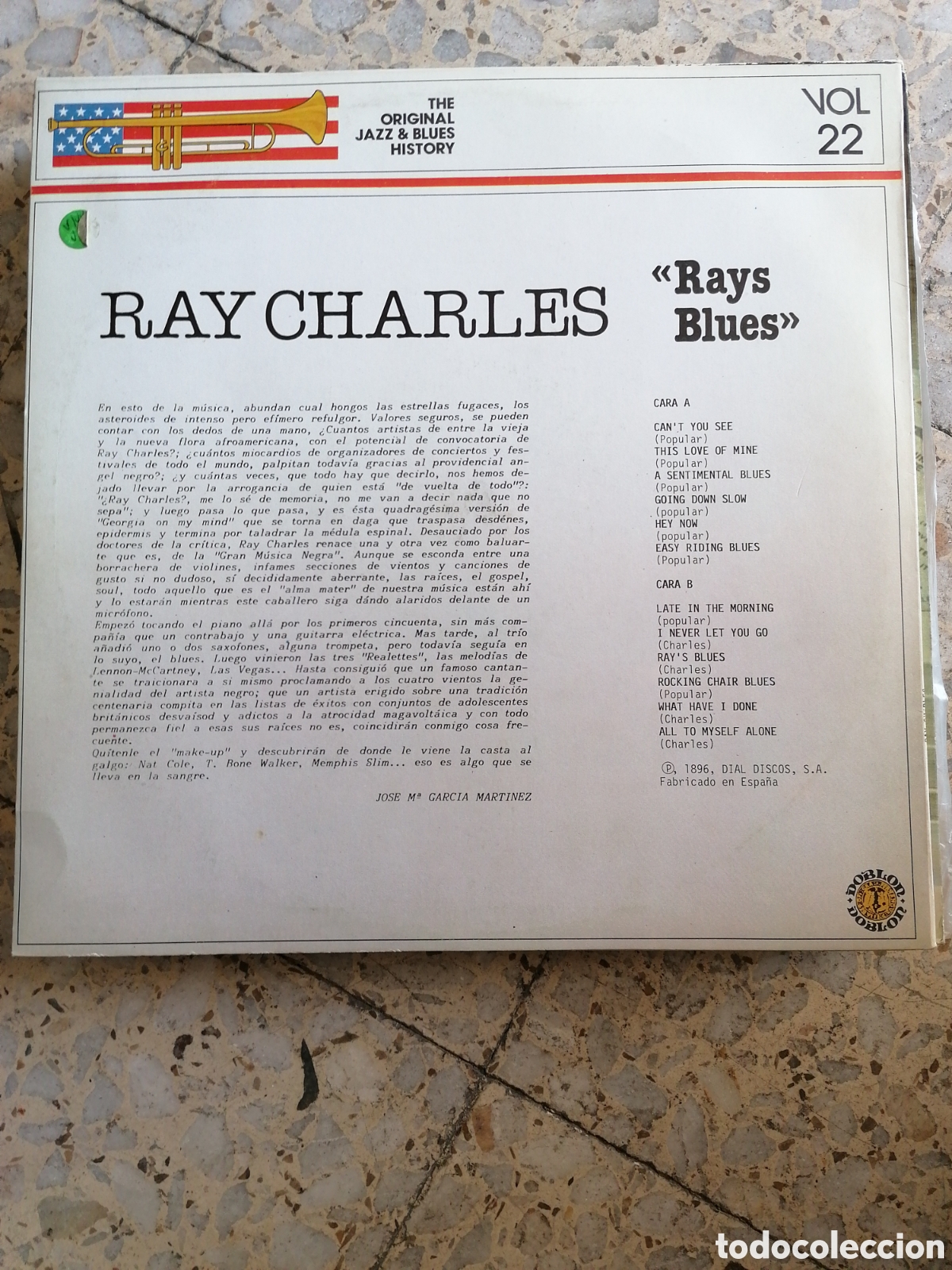 Discos de vinilo: LP RAY CHARLES RAYS BLUES 1986 SPAIN - Foto 2