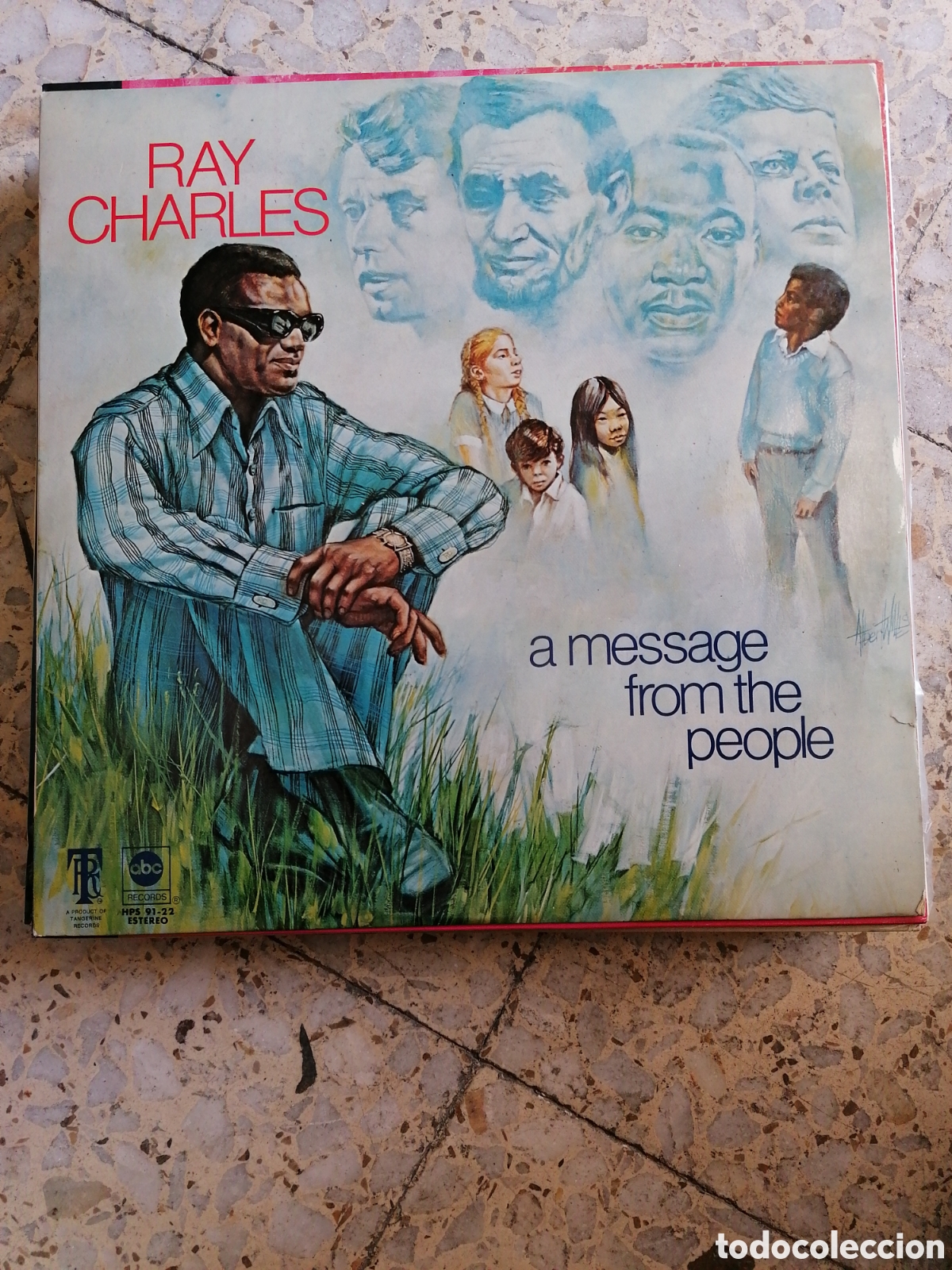 Discos de vinilo: RAY CHARLES A MESSAGE FROM THE PEOPLE 1972 ESPA&Ntilde;A