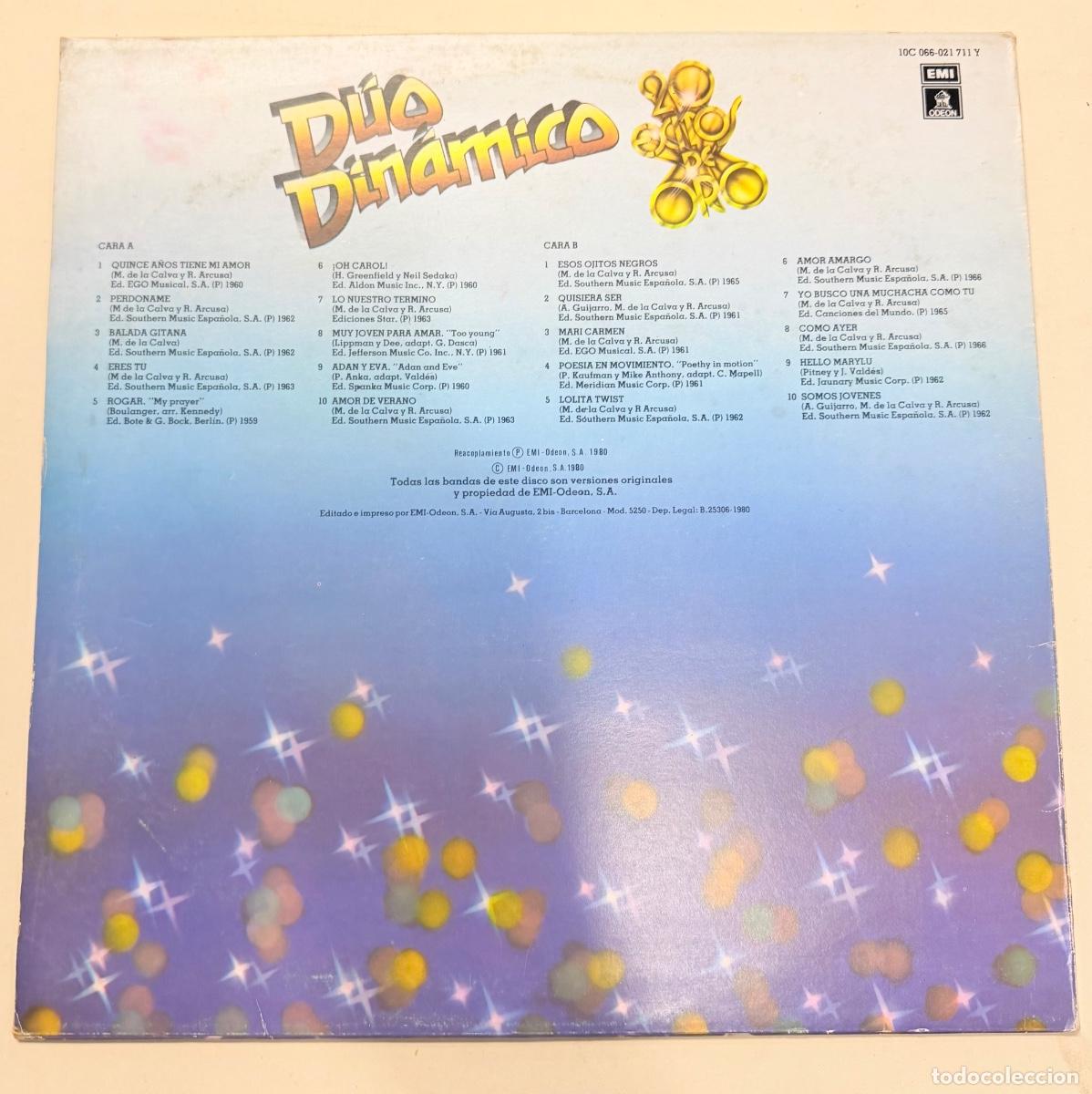 Discos de vinilo: El duo din&aacute;mico - 20 &eacute;xitos de oro - Foto 2