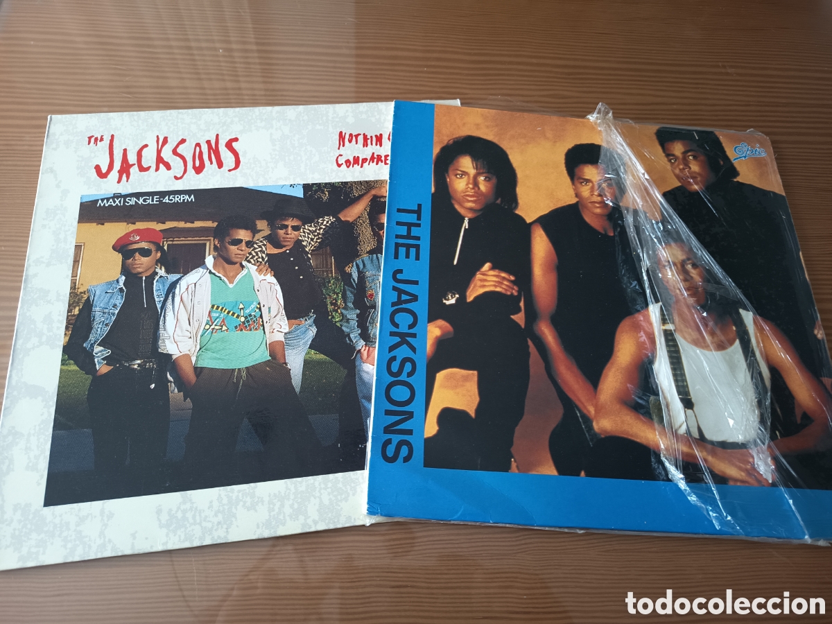 Discos de vinilo: Lote de dos discos de vinilo de The Jacksons ,un Lp y un maxisingle