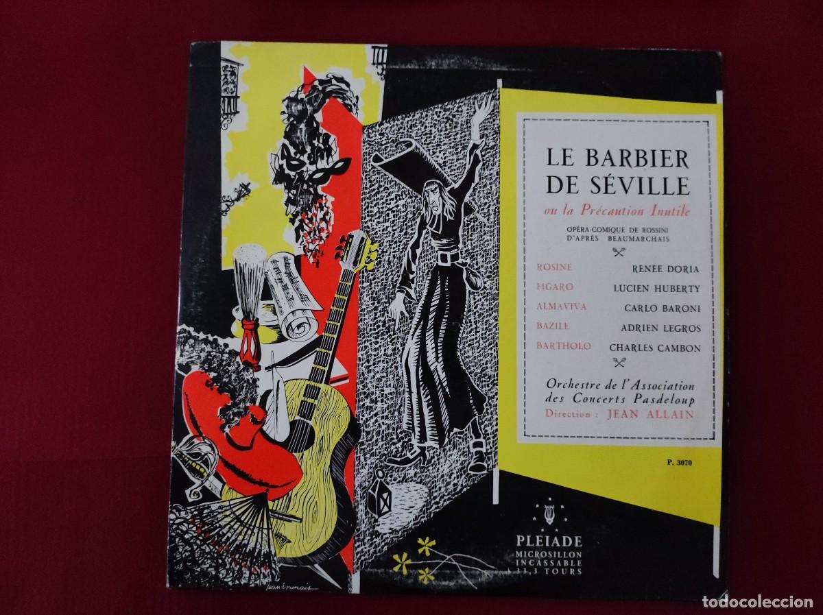 Discos de vinilo: Vinilo LP &rdquo;Le Barbier de S&eacute;ville&rdquo; Rossini &ndash; Ren&eacute;e Doria / Jean Allain (Disques Pl&eacute;iade)