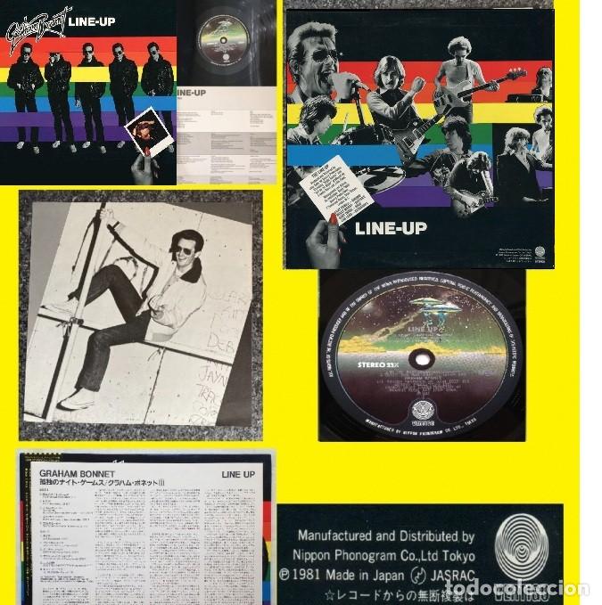Discos de vinilo: GRAHAM BONNET - Line Up 1981, RAINBOW, rare 1&ordf; edic org JAPAN + 4 PAG. ENCARTE, IMPECABLE