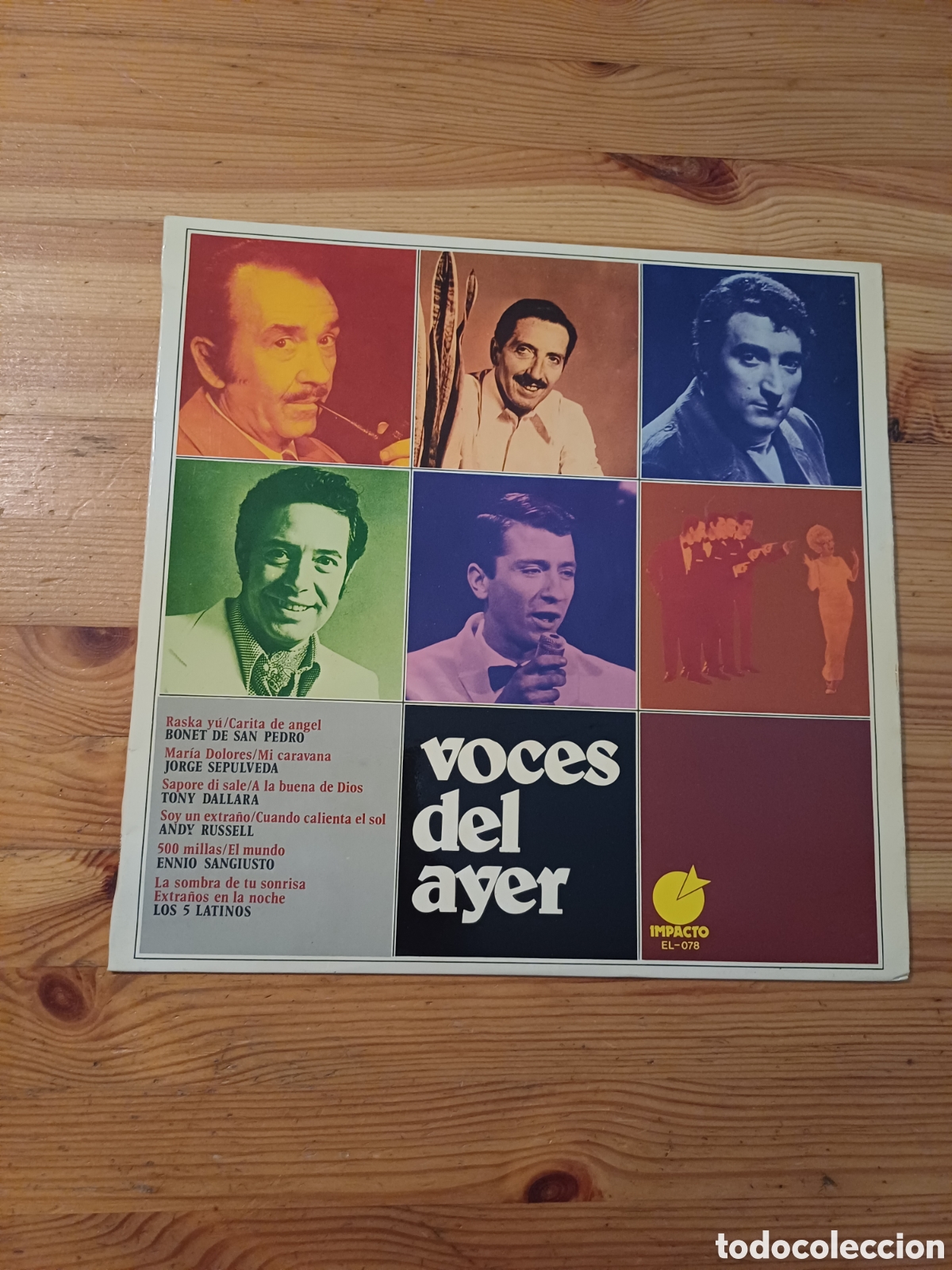 Discos de vinilo: Voces del ayer Vinilo Bonet de San Pedro Jorge Sepulveda Tony Dallara Andy Russell Ennio Sangiusto