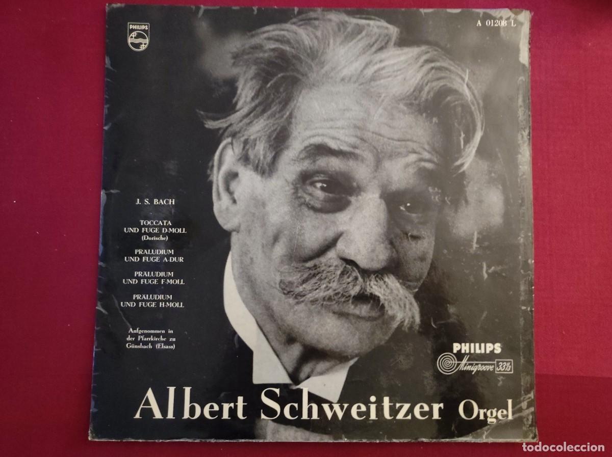 Discos de vinilo: Vinilo LP &rdquo;J.S. Bach: Organ Music&rdquo; &ndash; Albert Schweitzer (Philips Minigroove, 1955)