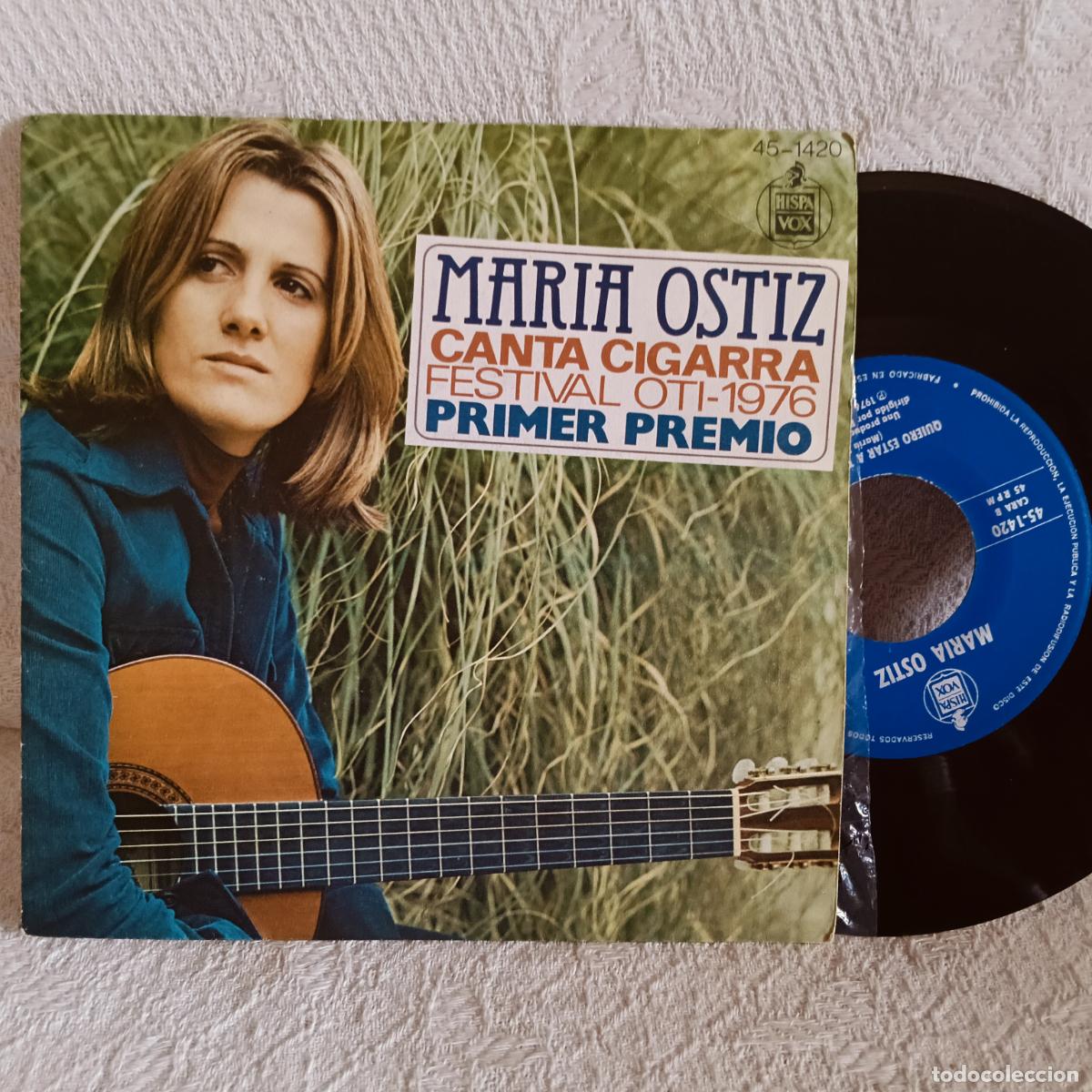 Discos de vinilo: MARIA OSTIZ Canta Cigarra Single Excelente Estado.Ver titulos y dem&aacute;s informaci&oacute;n en fotos.Pedido m&iacute;