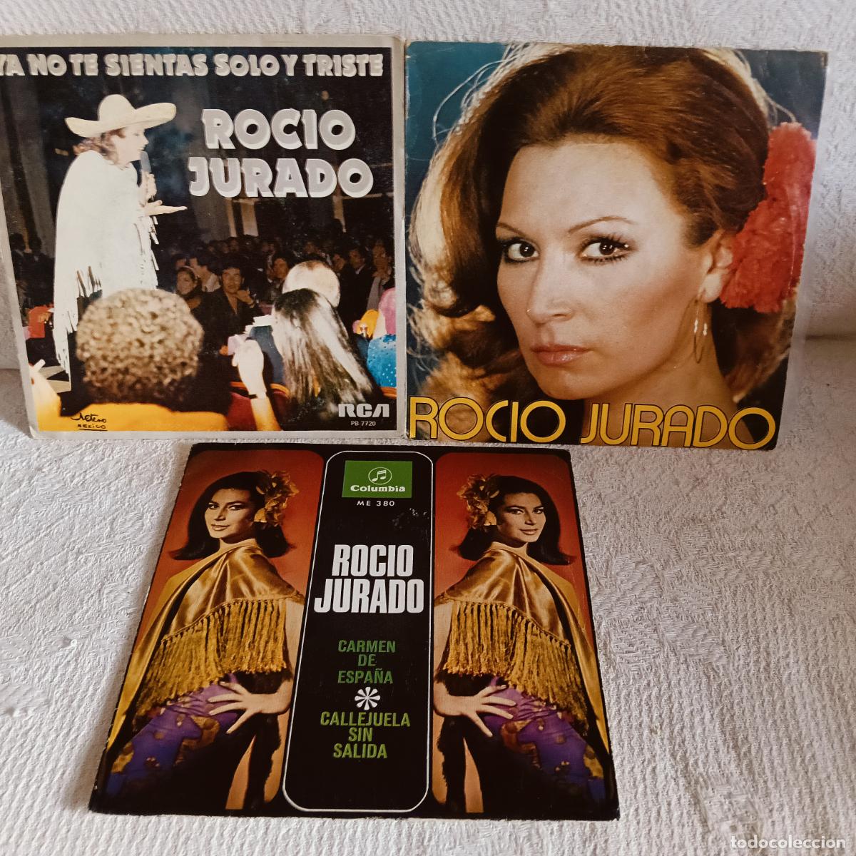 Discos de vinilo: ROCIO JURADO Lote 3 Singles Excelente estado.Ver titulos y dem&aacute;s informaci&oacute;n en fotos.Pedido m&iacute;nimo