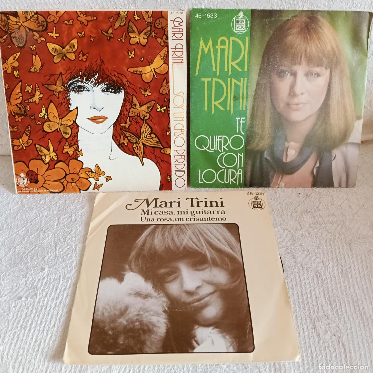 Discos de vinilo: MARI TRINI Lote 3 Singles Excelente Estado.Ver titulos y dem&aacute;s informaci&oacute;n en fotos.Pedido m&iacute;nimo 9,