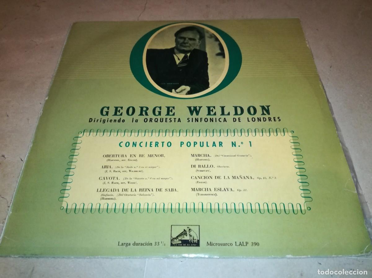 Discos de vinilo: GEORGE WELDON-CONCIERTO POPULAR N&ordm; 1-ORIGINAL ESPA&Ntilde;OL 1958