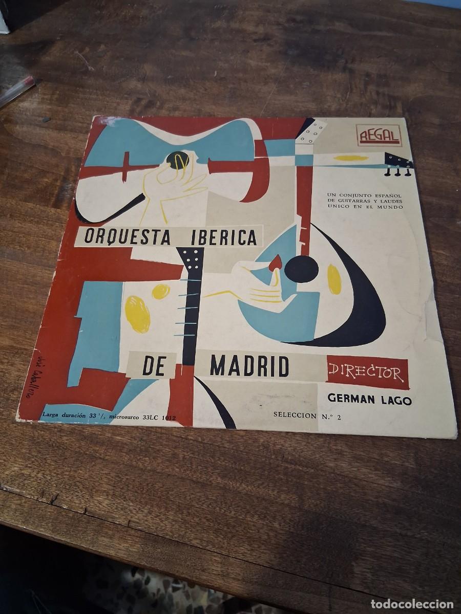 Discos de vinilo: Disco vinilo m&uacute;sica ORQUESTA IB&Eacute;RICA DE MADRID GERM&Aacute;N LAGO guitarra laud