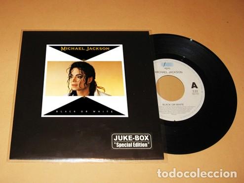 Discos de vinilo: MICHAEL JACKSON & SLASH (GUNS 'N ROSES) - BLACK OR WHITE - SINGLE - 1991 - JUKE - BOX