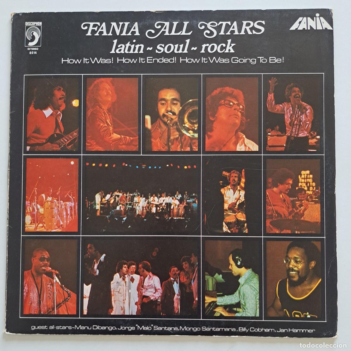 Discos de vinilo: FANIA ALL STARS - LATIN.SOUL.ROCK ( LIVE AT YANKEE STADIUM 1973) - Discophon &ndash; 6014 - SPAIN 1975