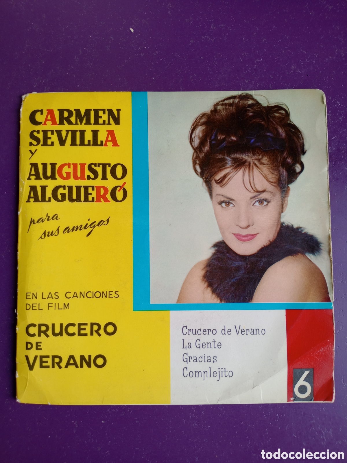 Discos de vinilo: CARMEN SEVILLA Y AUGUSTO ALGUERO EP ALGUERO 1963 - BSO CRUCERO DE VERANO -