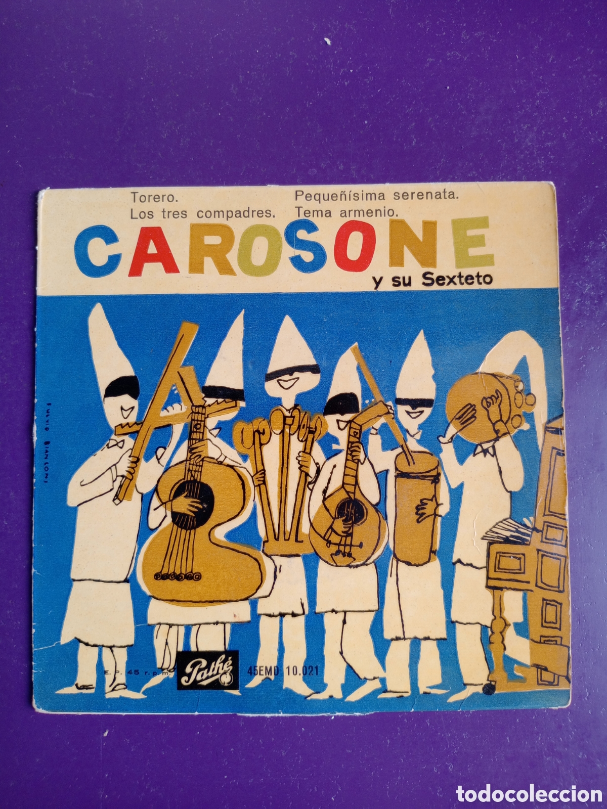 Discos de vinilo: CAROSONE Y SU SEXTETO EP PATHE 1958 - PICOLISIMA SERENATA/ TORERO - ITALIA POP 50'S - LEVE USO