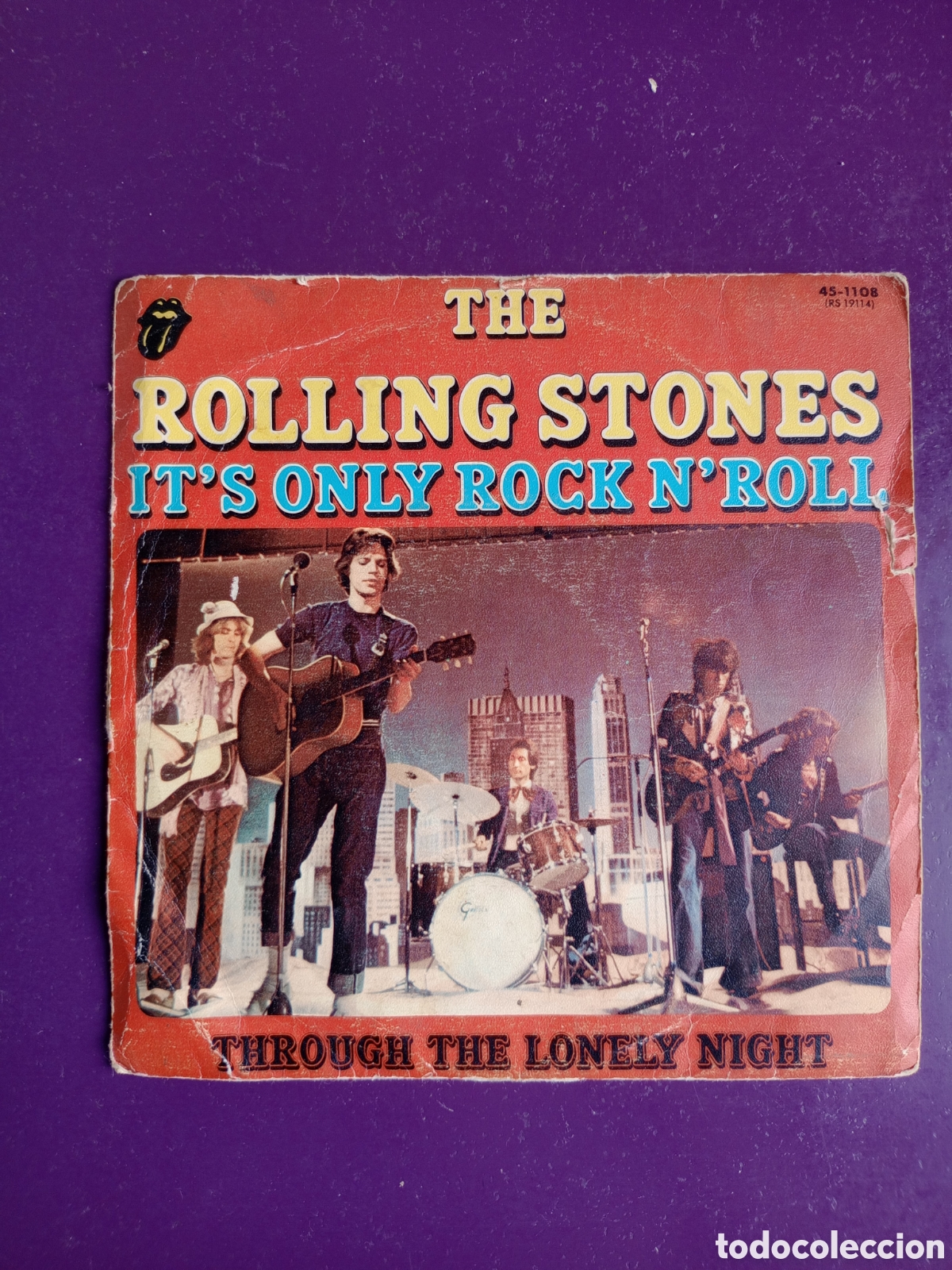 Discos de vinilo: The Rolling Stones &lrm;&ndash; It's Only Rock N' Roll - Sg EMI 1974 PORTADA ALGO ROZADA, VINILO BASTANTE BIEN