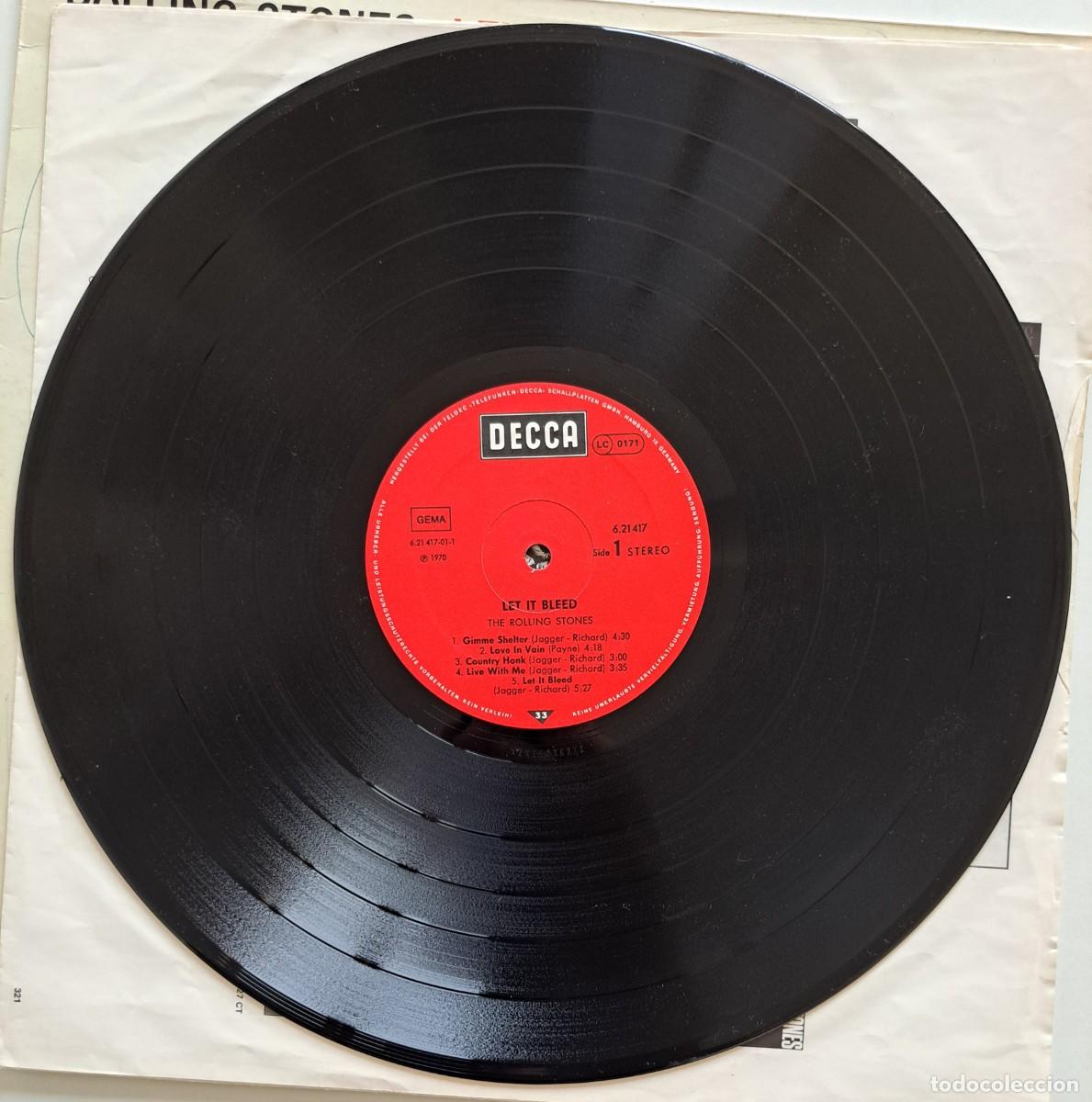 Discos de vinilo: ROLLING STONES - LET IT BLEDD - DECCA - LC 0171 - GERMANY 1970 - Foto 4