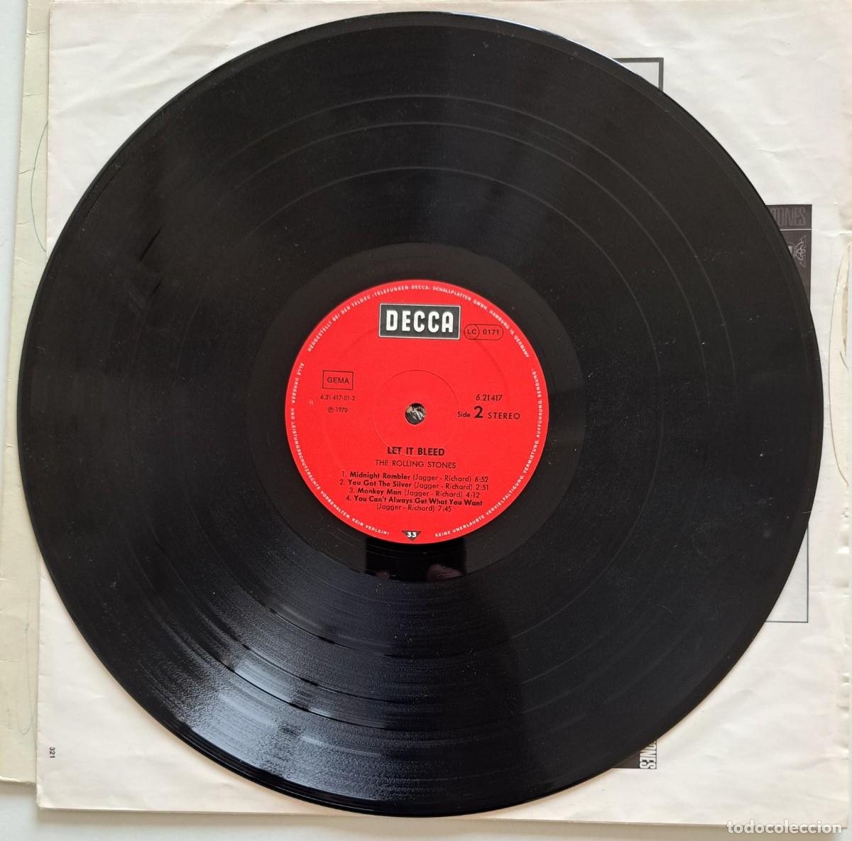 Discos de vinilo: ROLLING STONES - LET IT BLEDD - DECCA - LC 0171 - GERMANY 1970 - Foto 5