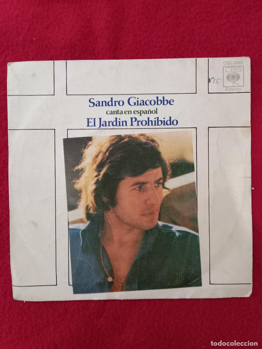 Discos de vinilo: Sandro Giacobbe - El Jard&iacute;n Prohibido / Se&ntilde;ora M&iacute;a - Edit. CBS. 1975