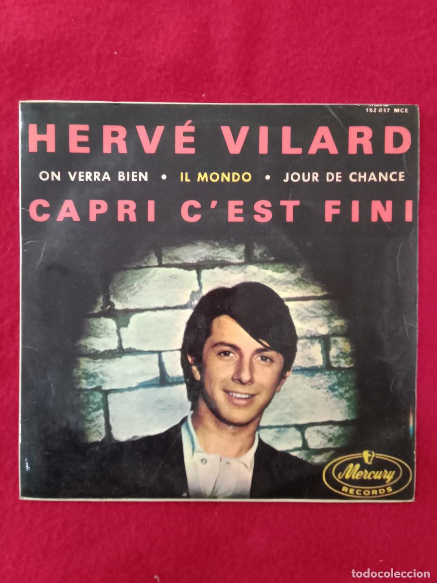 Discos de vinilo: Herve Vilard-Capri C&acute;est Fini/On Verra Bien/Il Mondo/Jour de Chance-Edit. Mercury Records. 1966. EP