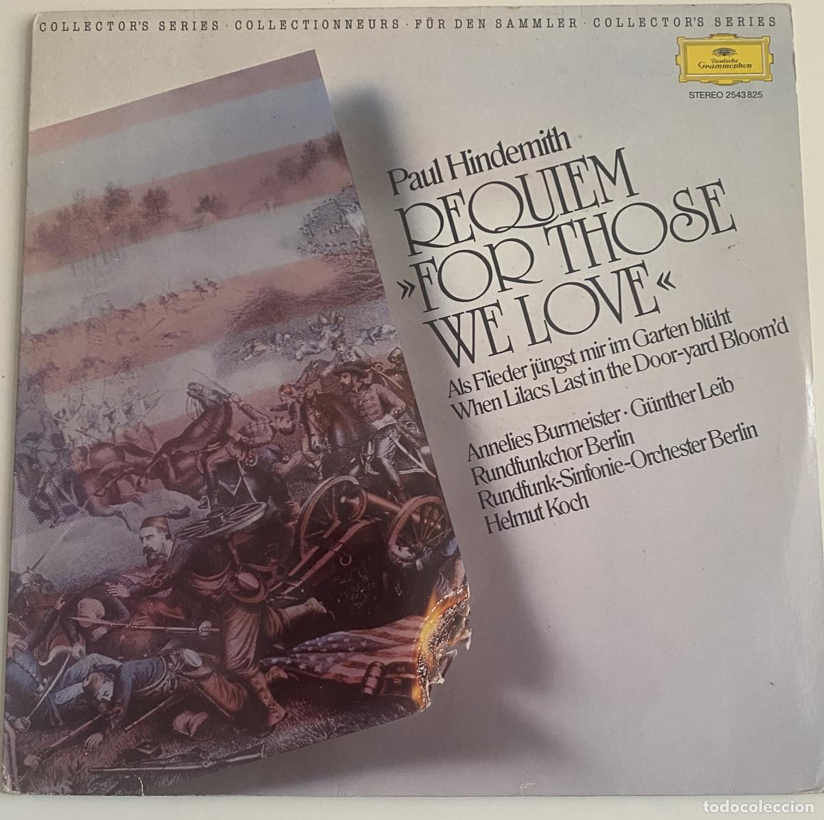 Dischi in vinile: PAUL HINDERMITH - REQUIEM FOR THOSE WE LOVE - 1983 - COLLECTOR SERIES - DEUTSCHE GRAMMOPHON -