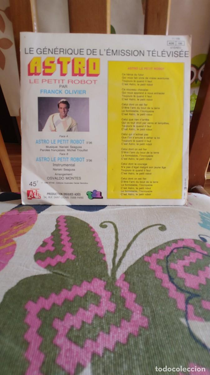 Discos de vinilo: FRANCK OLIVIER-SINGLE ASTRO LE PETIT ROBOT - Foto 2
