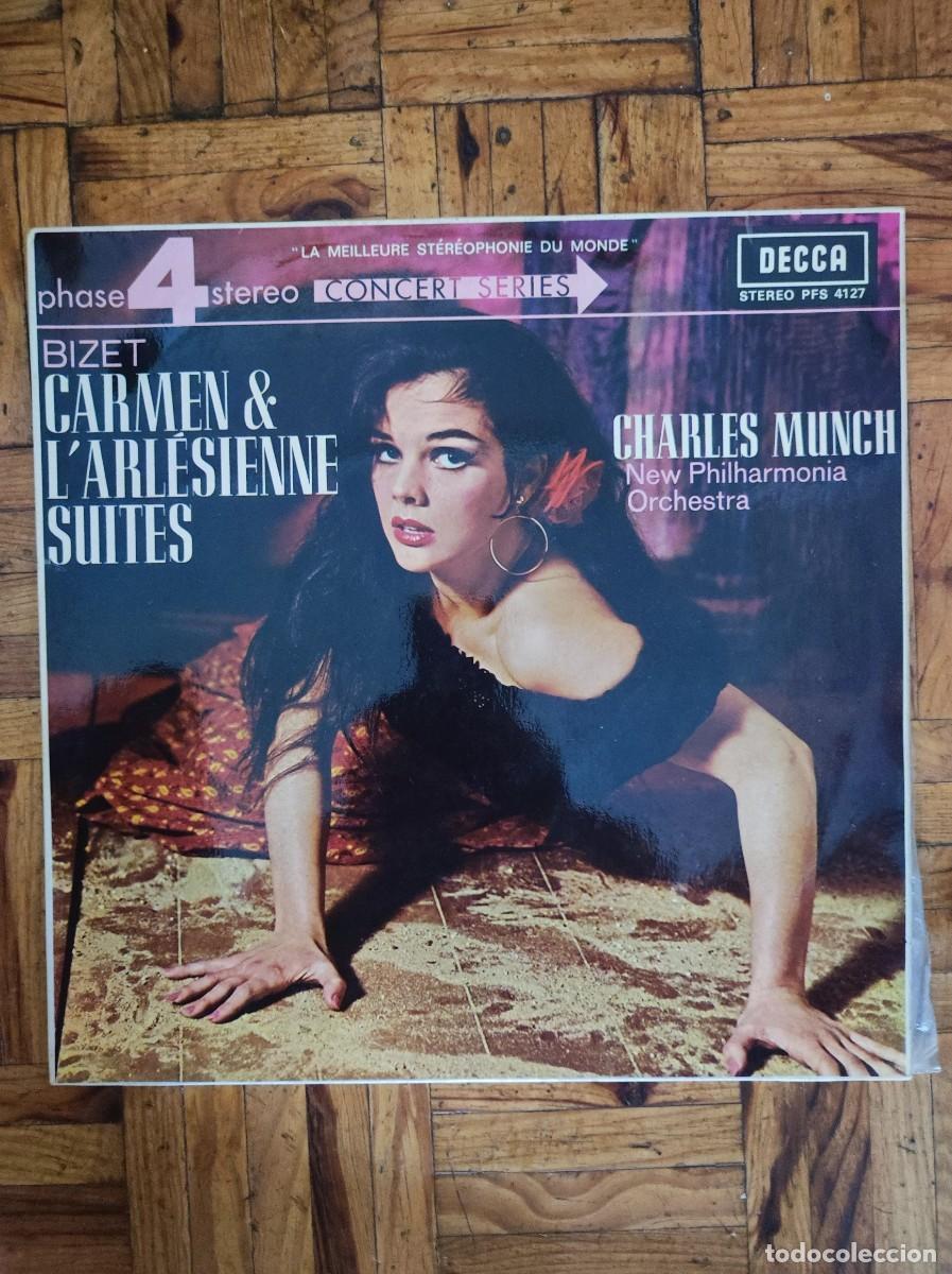 Discos de vinilo: Vinilo LP &rdquo;Bizet: Carmen & L'Arl&eacute;sienne&rdquo; &ndash; Charles Munch, New Philharmonia Orchestra (Decca Phase 4