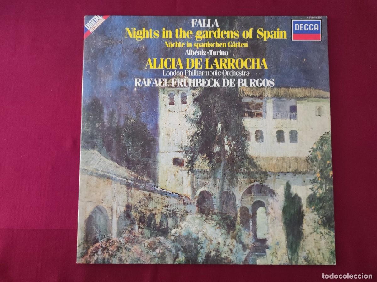 Discos de vinilo: Vinilo LP &rdquo;Noches en los Jardines de Espa&ntilde;a&rdquo; Manuel de Falla &ndash; Larrocha (Decca, 1984)