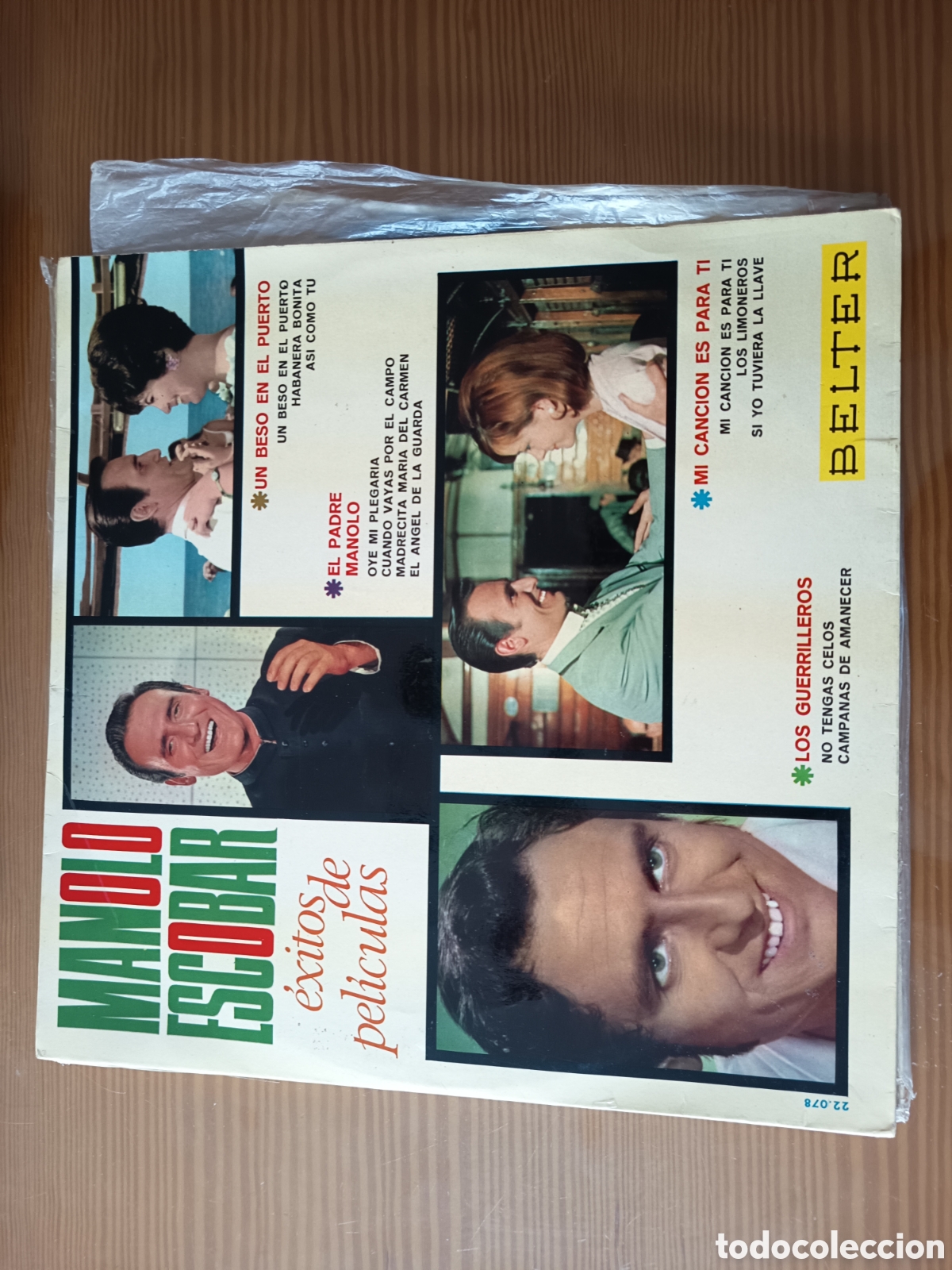 Discos de vinilo: Disco vinilo LP de MANOLO ESCOBAR &rdquo; EXITOS DE PELICULAS &rdquo; - Foto 1
