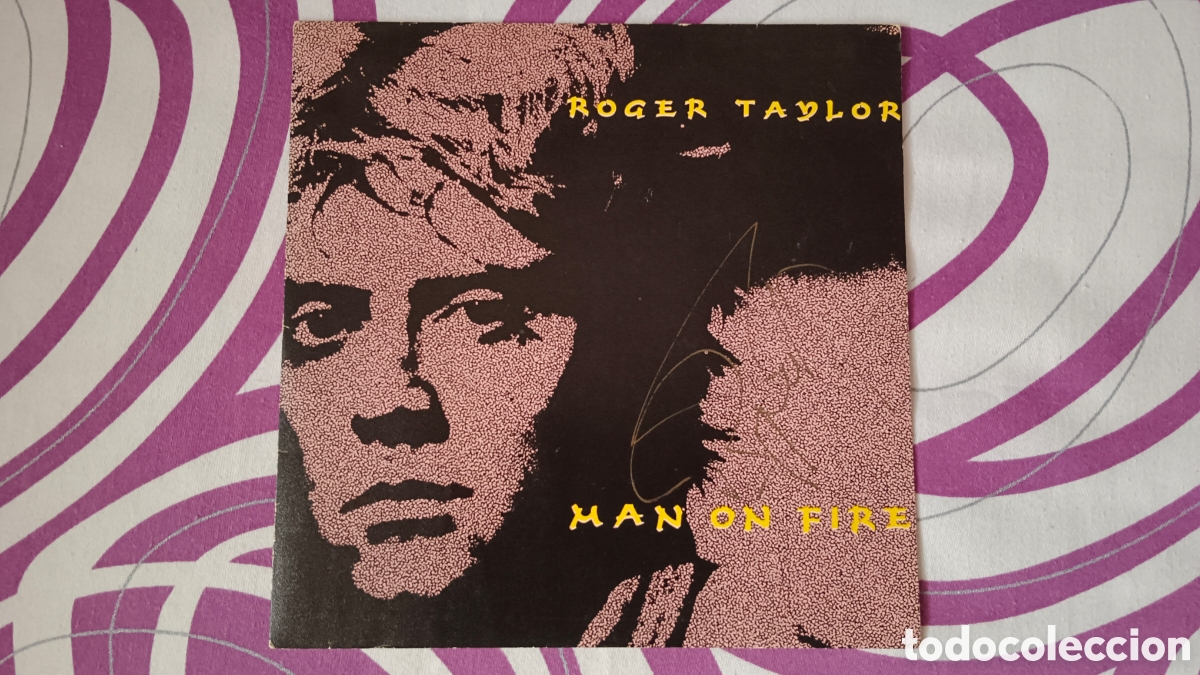 Discos de vinilo: Roger Taylor &ndash; Man On Fire 7&rdquo; FIRMADO
