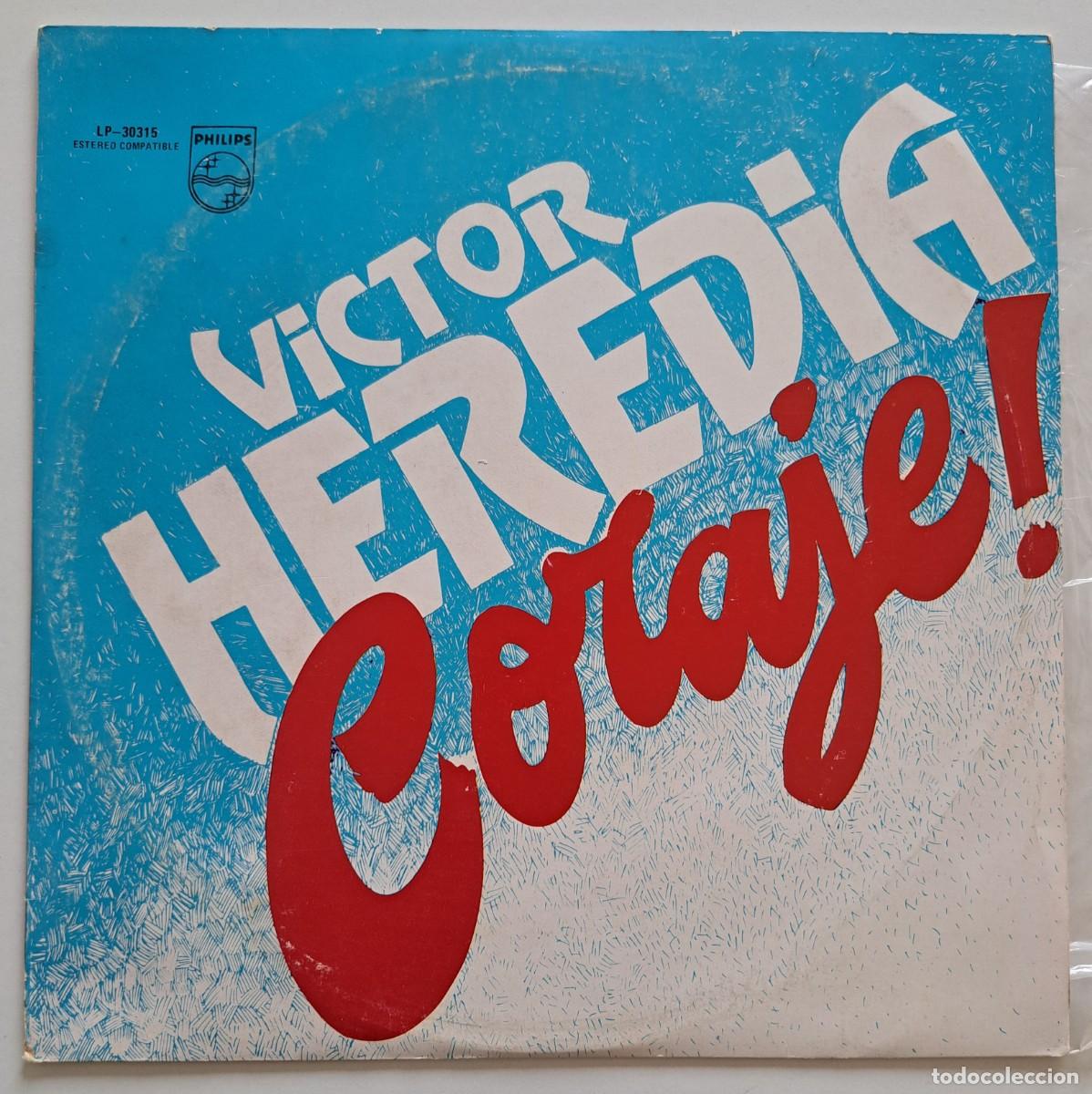 Discos de vinilo: VICTOR HEREDIA - CORAJE - PHILIPS LP - 30315 - ECUADOR 1987