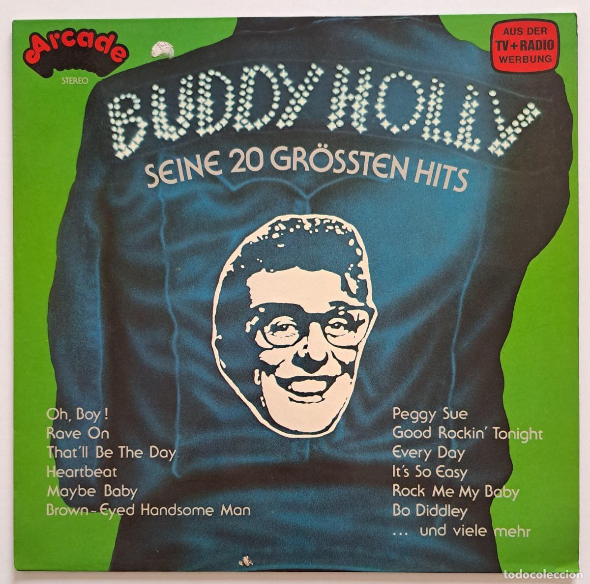 Discos de vinilo: BUDDY HOLLY - SEINE 20 GROSSTEN HITS - Arcade Records (3) &ndash; ADE G 32 - GERMANY 1977