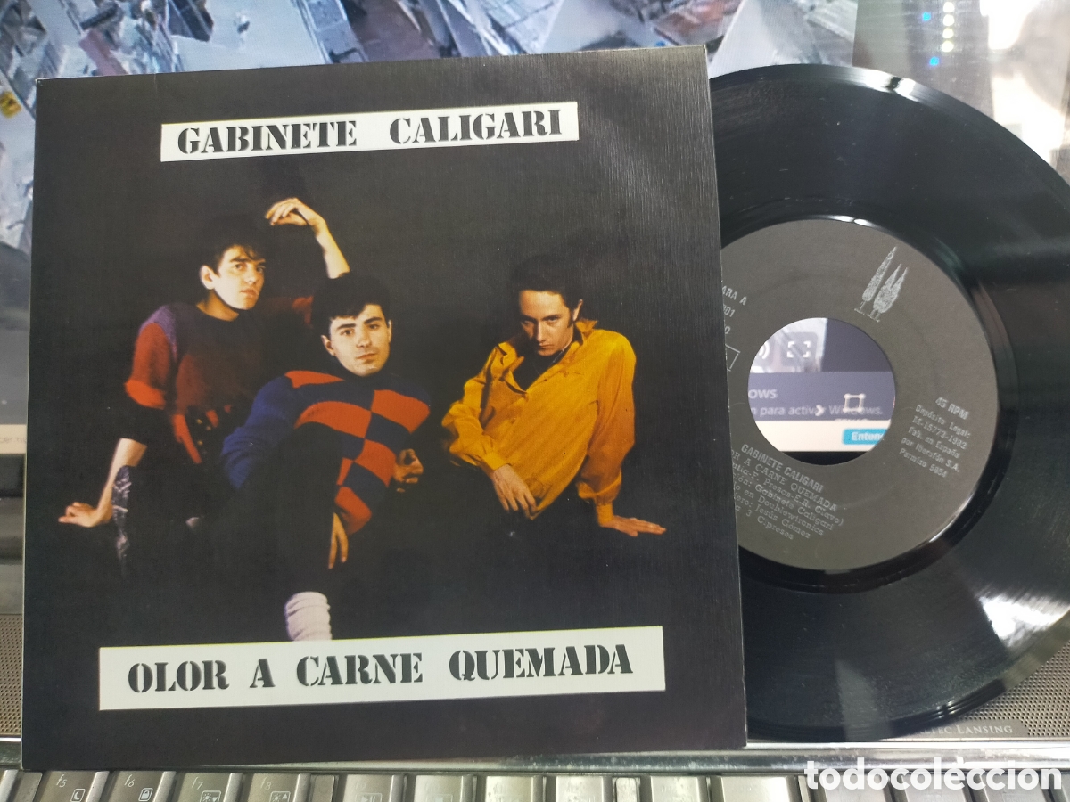 Discos de vinilo: Gabinete caligari single olor a carne quemada 3 cipreses 1982 en perfecto estado