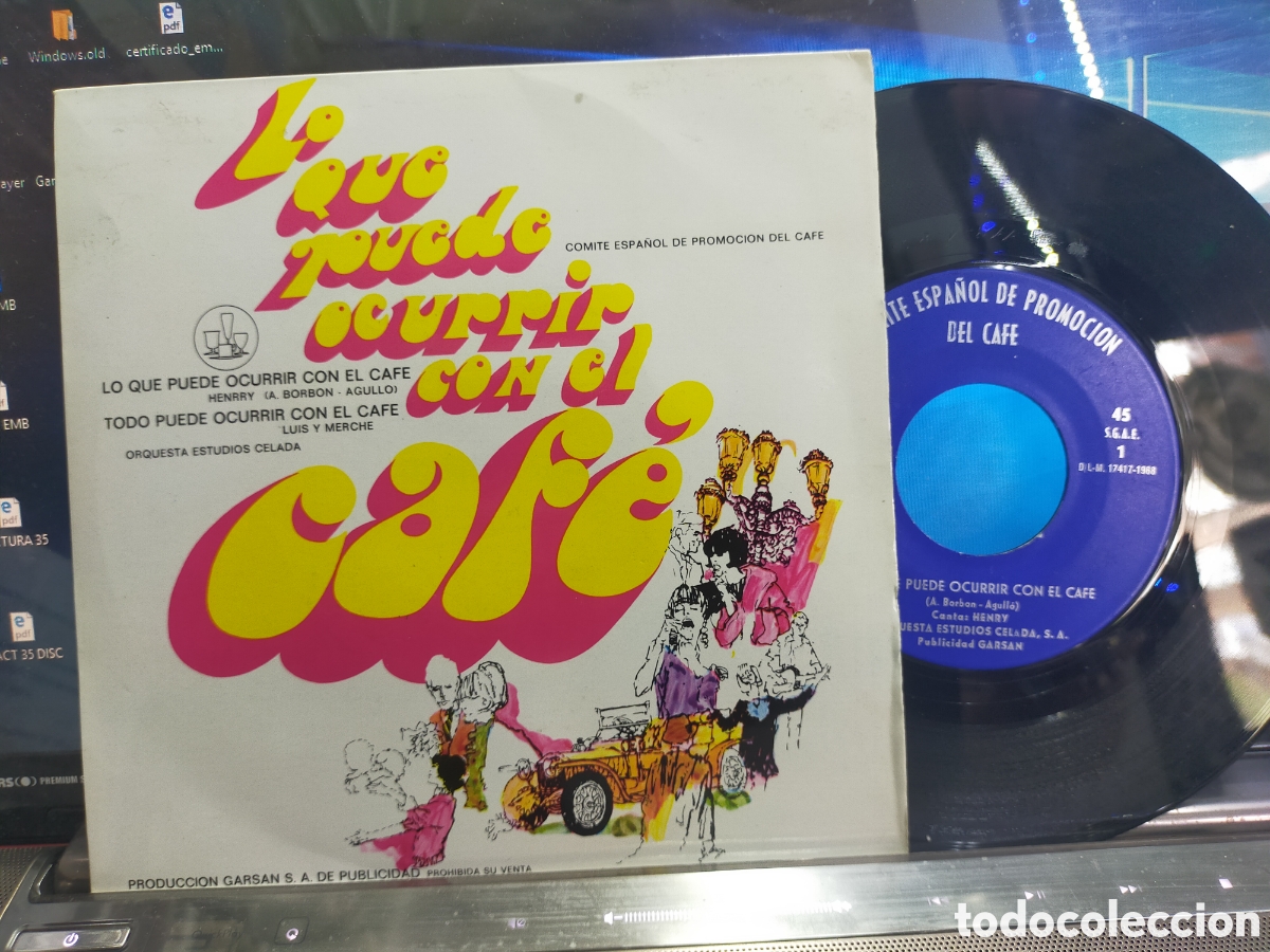 Discos de vinilo: Lo que puede ocurrir con el caf&eacute; single promocional Henry / luis y Merche 1968