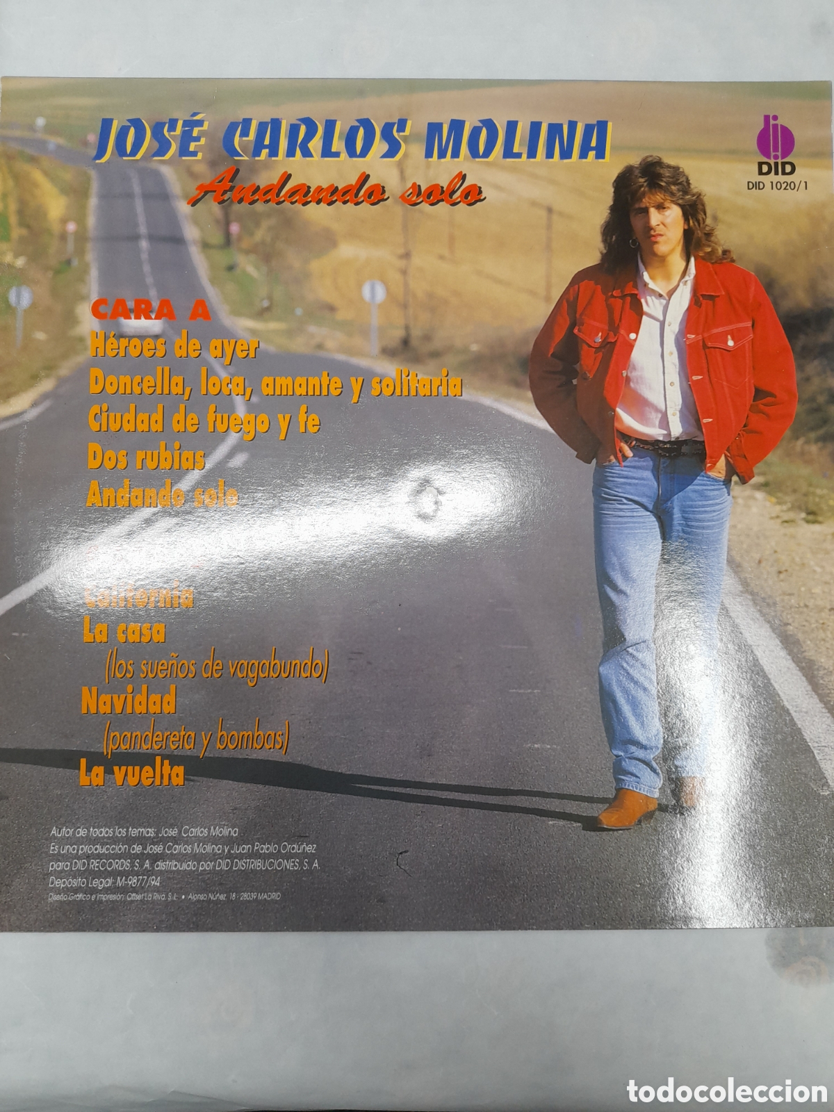 Discos de vinilo: JOS&Eacute; CARLOS MOLINA. Andando solo. - Foto 2