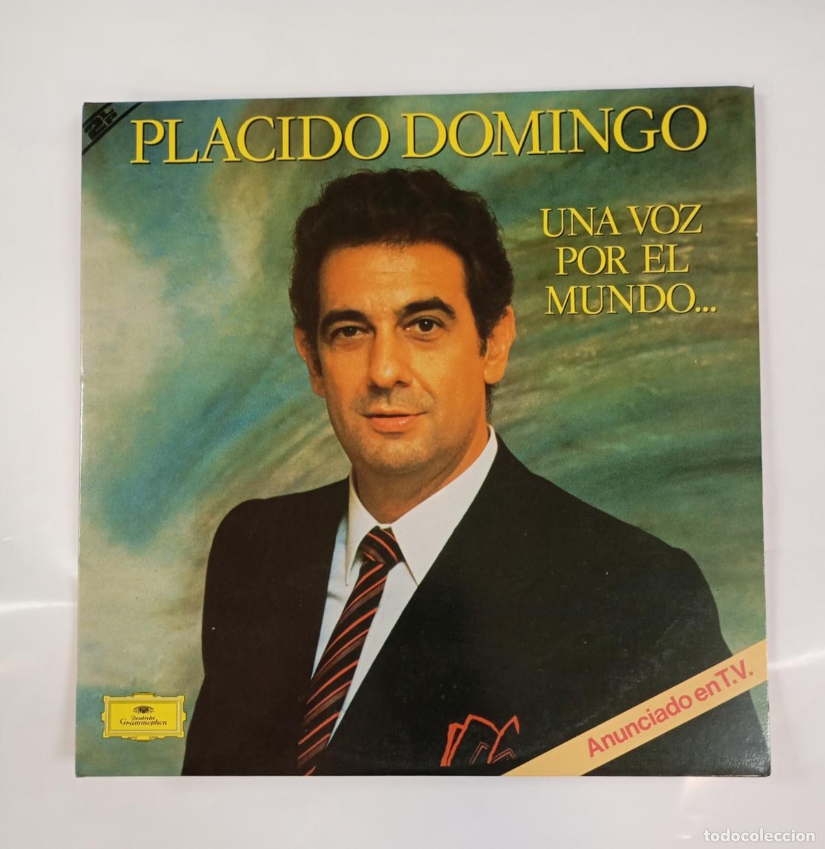Discos de vinilo: PL&Aacute;CIDO DOMINGO, UNA VOZ POR EL MUNDO... ARIAS Y CANCIONES. DOBLE LP. TDKLP