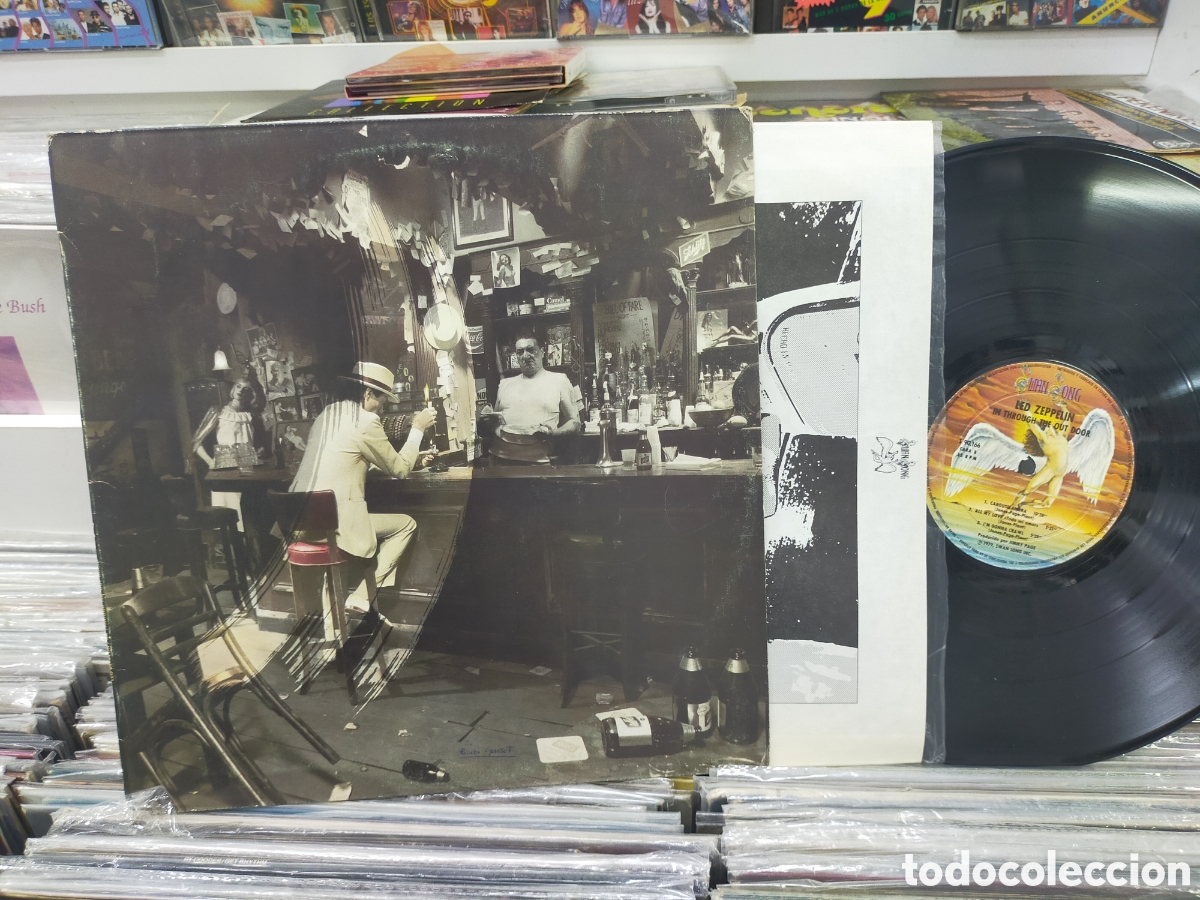 Discos de vinilo: Led Zeppelin LP in through the out door Espa&ntilde;a 1979