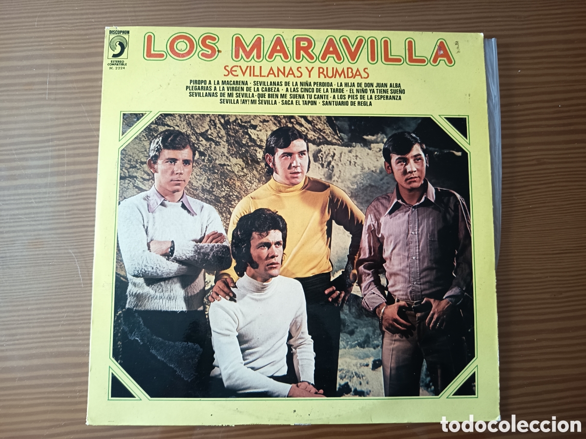 Discos de vinilo: Disco vinilo LP de LOS MARAVILLA &rdquo; SEVILLANAS Y RUMBAS &rdquo;
