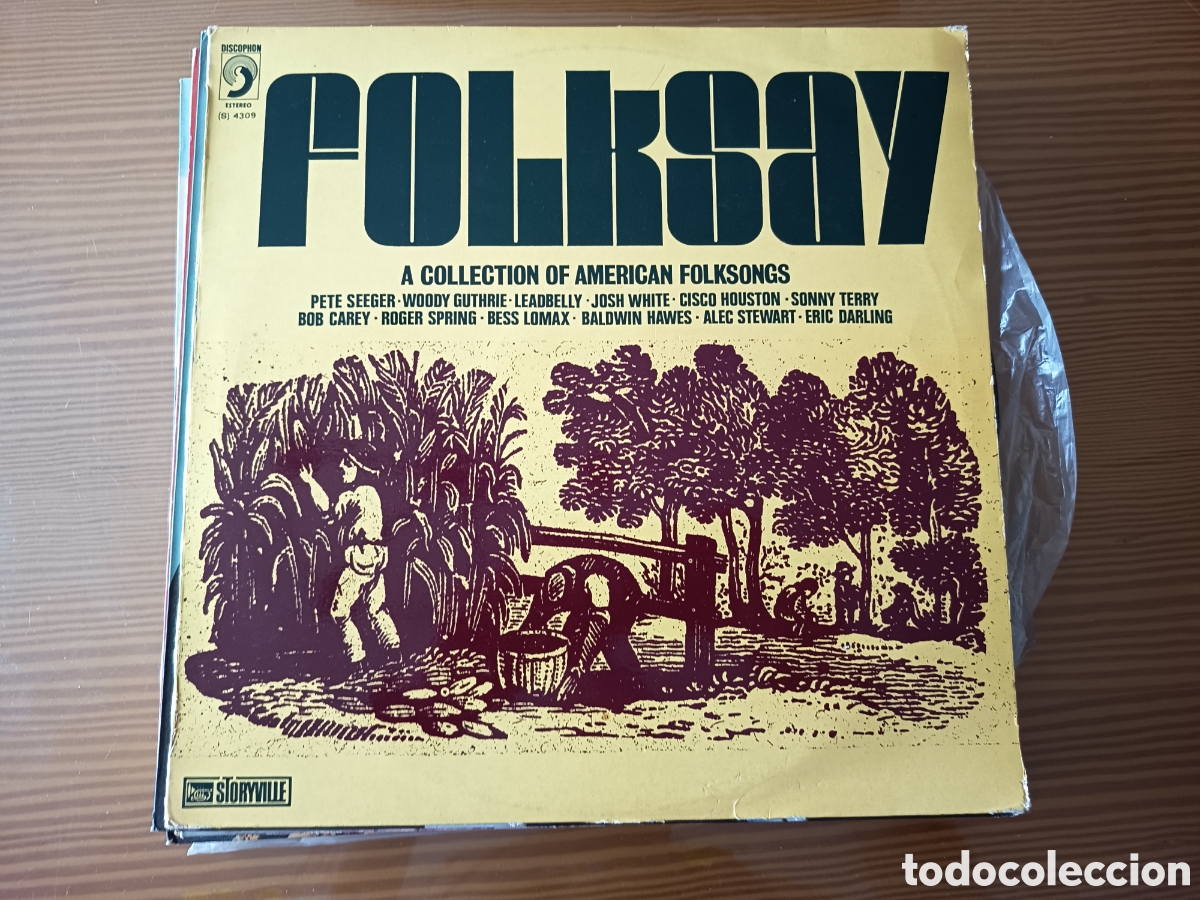 Discos de vinilo: Disco vinilo LP de FOLKSAY &rdquo; A COLLECTION OF AMERICAN FOLKSONGS &rdquo;
