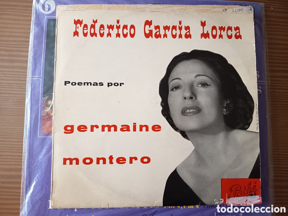 Discos de vinilo: Disco vinilo 10 pulgadas de FEDERICO GARC&Iacute;A LORCA RECITADO POR GERMAINE MONTERO