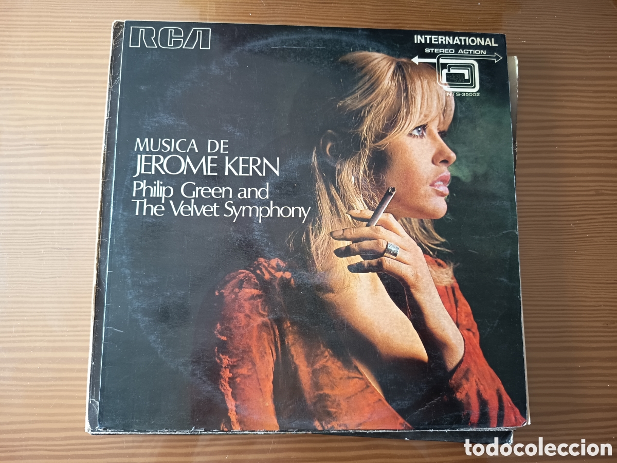 Discos de vinilo: Disco vinilo LP de JERONE KERN &rdquo; PHILIP GREEN AND THE VELVET SYMPHONY&rdquo;