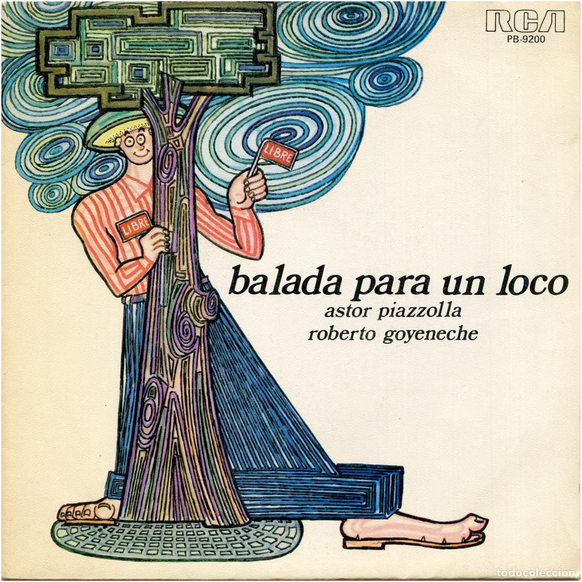 Discos de vinilo: Astor Piazzolla, Roberto Goyeneche - Balada Para Un Loco - SG promo Spain 1977 - RCA Victor PB-920