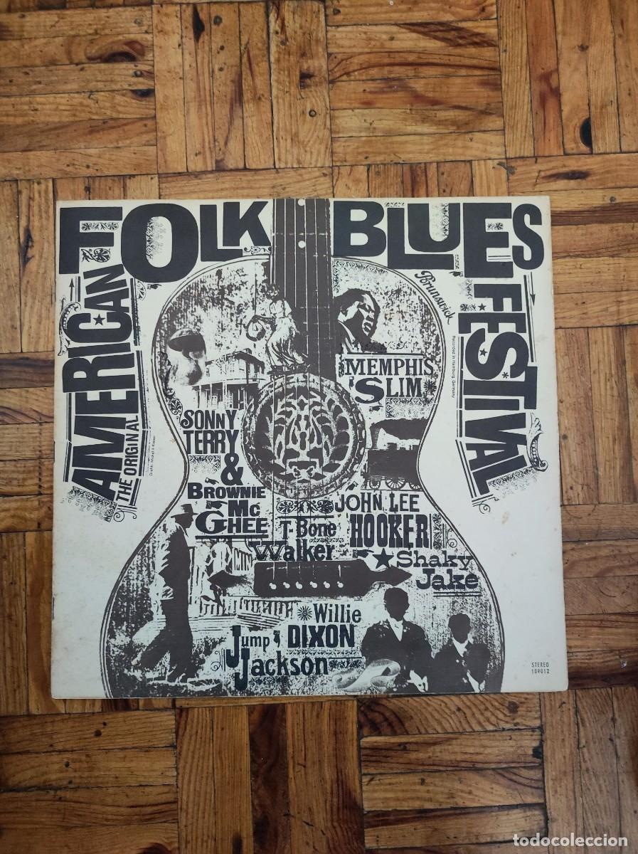 Discos de vinilo: Vinilo LP &rdquo;American Folk Blues Festival&rdquo; Varios &ndash; Edicion Gatefold Alemana (Brunswick, 1962)